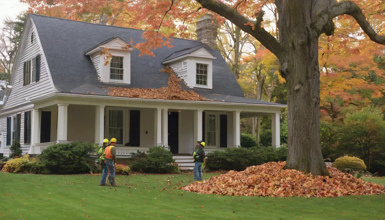A local tree removal provider cutting a large tree in sections beside a house in Quogue
